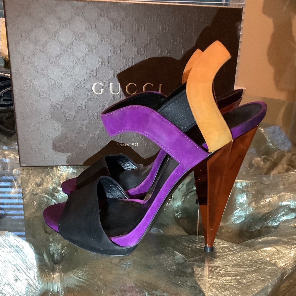 GUCCI Runway ‘Liberty’ Platform Sandals - Picture 4 of 12